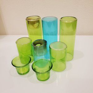 Blue and Green Tealight Holders